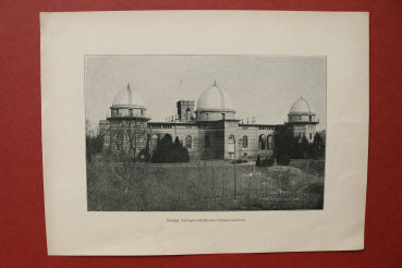Blatt Architektur Potsdam 1898-1900 Königlich Asstrophysikalisches Observatorium Sternwarte Ortsansicht Brandenburg